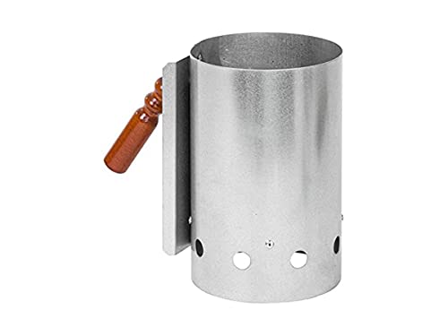 Accendi carbone Ciminiera di Accensione con Maniglia 28 cm Barbecue ad Avvio rapido Accendifuoco a carbone