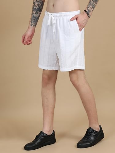 Image of StitchX Men's Airport Look Textured Seersucker Cotton Resort Shorts
