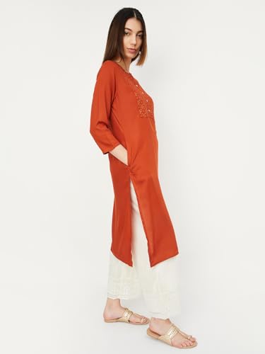Image of Max Women's Rayon Regular Fit Kurta