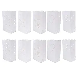 MHT 10Pack Luminary Paper Candle Tea Light Lantern Bags Wedding Party Decoration