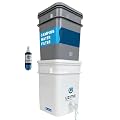 Uzima UZ-2 Camping Water Filter and Drinking Water Filter System, Portable Survival Camping Essentials, Backpacking Purification Gear for Glamping, Hiking, and Hunting Essentials and Military Gear
