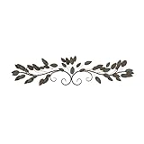 Deco 79 Metal Leaf Home Wall Decor Wall Sculpture, Wall Art 48' x 1' x 12', Blue