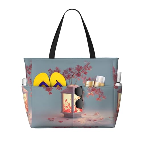 Grand sac fourre-tout pour piscine et shopping estival en toile étanche