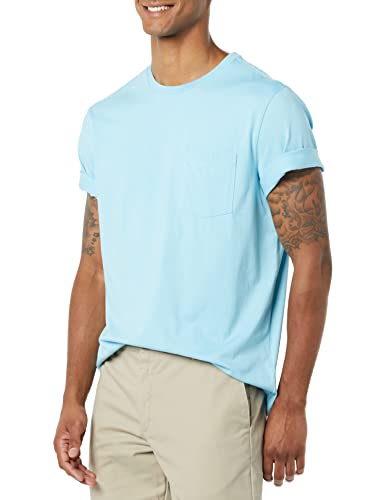 Image of Amazon Essentials Men's Short-Sleeve Crewneck Pocket T-Shirts, Pack of 2