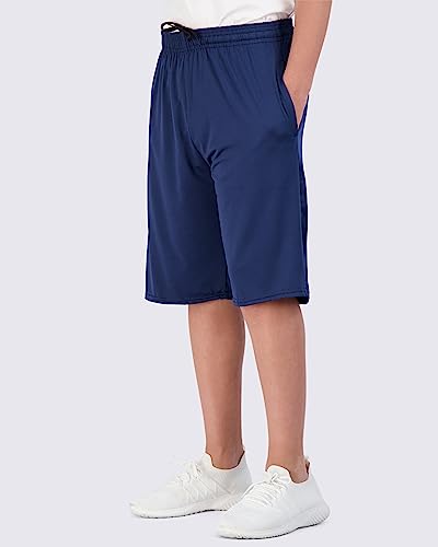 5 Pack: Quick Dry Fit Dri-Fit Big Boys Girls Youth Clothing Knit Active Athletic Performance Basketball Soccer Lacrosse Tennis Exercise Summer Activewear Gym Teen Running Shorts -Set 7- S (6/7) #TOP1