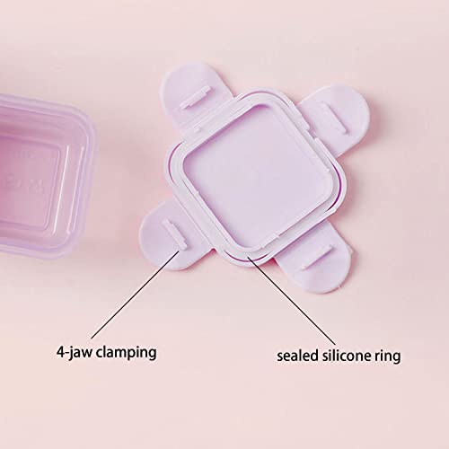 Halyuhn 12 Pcs Bpa-Free Plastic Food Containers With Lids, 16 Oz 2 Oz Food Storage Freezer Containers With Clamping, Multi-Color Rectangular Meal Prep Containers Lunch Variety Pack Versatile Set Bowl #TOP6