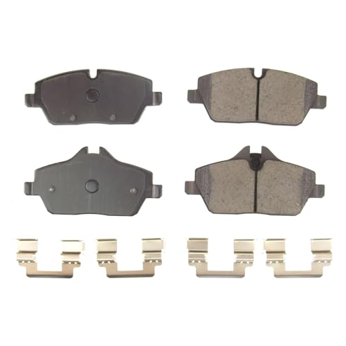 Image of PowerStop Front Brake Pads for BMW i3 2014-21 | BMW i3s 2018-21 - Z17 Ceramic Brake Pads with Installation Hardware, 17-1308A