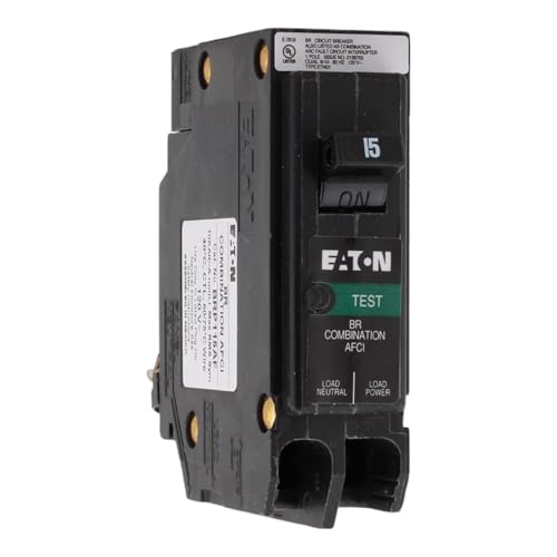 BRP115AF 15 Amp Single Pole AFCI Arc Fault Circuit Breaker, Plug-On Neutral, 120V, 10kAIC, UL Listed (1)