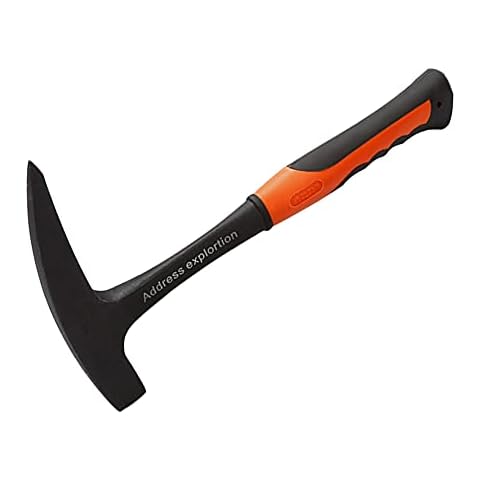 Rock Pick - 35 oz Geological Hammer with Pointed Tip & Shock Reduction Handle, Bricklayer's/Mason's Hammer - 11.6 Inch (35oz) Cover