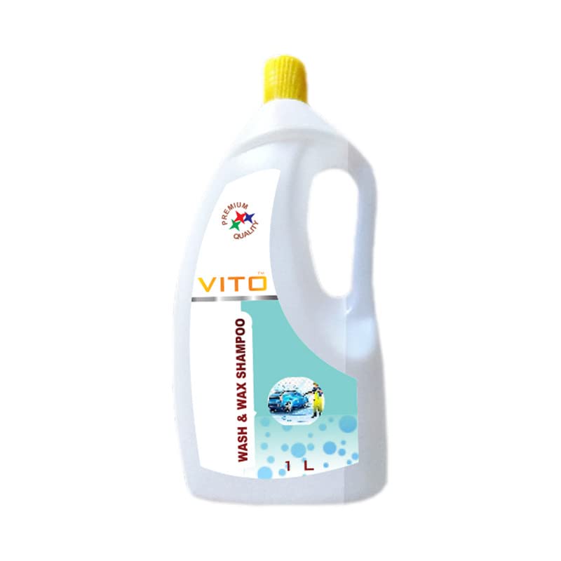 Buy Vito Wash and Wax Car Shampoo 1 Litre Gives Wet Look Shine,Buttery