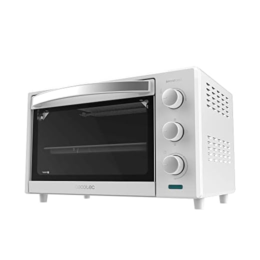 Cecotec Horno de Sobremesa Tostador 24 L Bake&Toast 2400 White. 1500 W, 3 Modos de Calor, Temporizador, Temperatura regulable, Puerta de Doble Cristal y Acabados en Acero Inox
