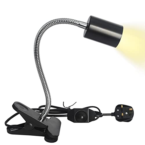 Homvik Lámparas de calor para terrario de reptiles con 2 bombillas UVA UVB E27 25 W 50 W foco de calor para terrario, tortuga, serpiente, lagarto, araña, geco Cover