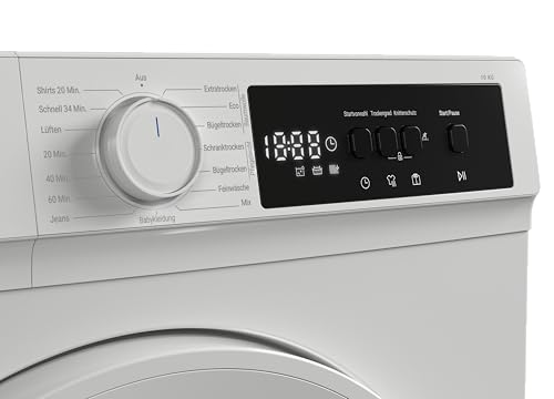 Daewoo TD-BR0GP0WE0-DE Wäschetrockner, 10kg, E, 15 Trockenprogramme inkl. 20-Minuten-Schnelltrockenprogramm, Weiß