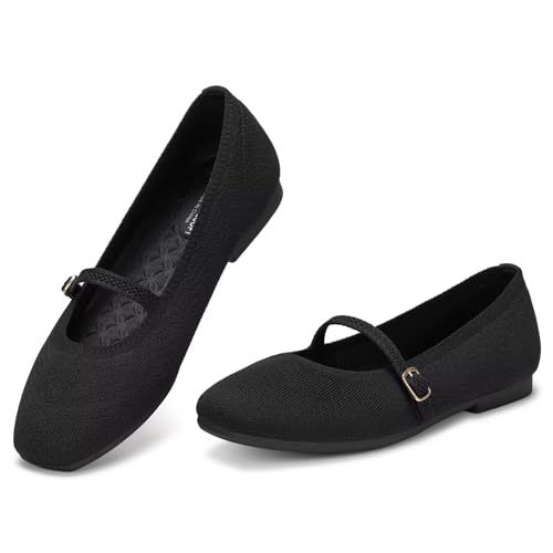 Frank Mully Mary Jane Women Flat Shoes Slip on Square-Toe Washable Shoes Comfortable for Dressy and Work with Ankle Strap2