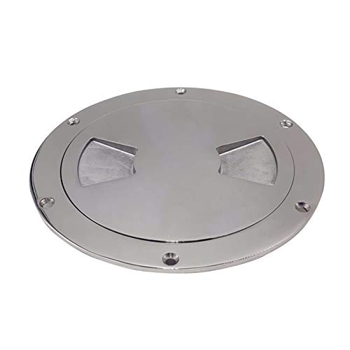 FALUSHAN Deck Plate Hatch,316 Grade Stainless Steel Inspection Deck Plate, 6inch Round Boat Access Hatch Cover, Boat Inspection Hatch for Yachts, Ships, Kayaks, Speedboats