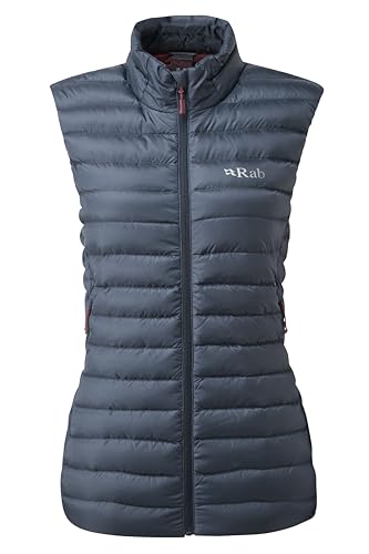 RAB Women's Microlight Down Insulated Lightweight Vest for Hiking and Skiing - Steel - Small