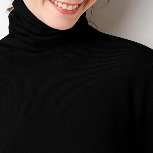 Cashmere Sweaters for Women Fall Winter Fashion 2024 Mock Turtleneck Long Sleeve Tops Cable Knit Pullover Sweaters3