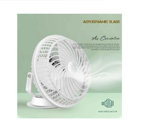Image of STARVIN 9 Inch Table Fan for Home & Office | Medium Size Desk Fan with 3 Mode Adjustable Speed | 2400 RPM Motor Low Noise Air Circulation Fan (White)