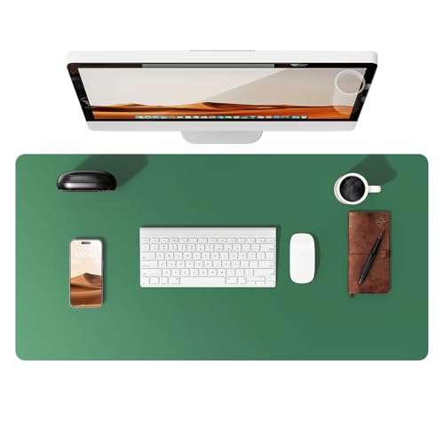 YSAGi Leather Desk Pad Protector, Office Desk Mat, Large Mouse Pad, Non-Slip PU Leather Desk Blotter, Laptop Desk Pad, Waterproof Desk Writing Pad for