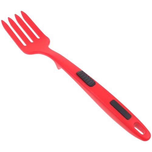 Ipetboom Tenedor de Cocina de Silicona Resistente para Servir Pasta y Alimentos Mango Ergonómico Antideslizante Grande y Reutilizable para Uso Diario Cocina