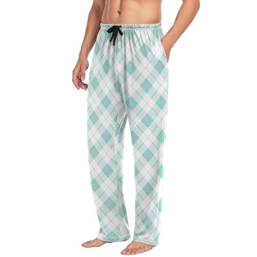 GuoChe Mens Pajama Bottoms Cotton Mens Pyjamas Pants with pockets for Spring Long Small4