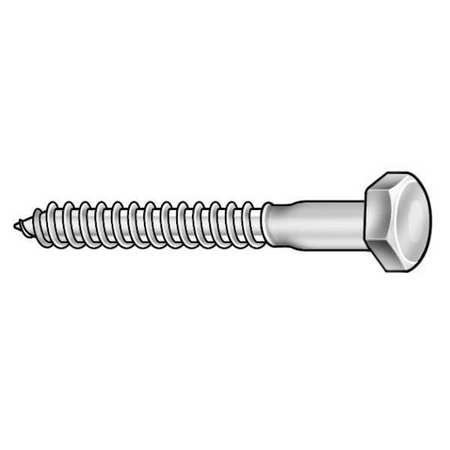 Hex Lag Screw, SS, 1/4x1 1/4 L, PK50