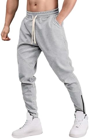 Pantaloni Da Jogging Da Uomo Foderati In Pile Elastico Con - Foto 3