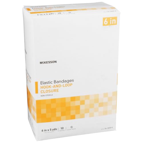 McKesson Elastic Bandages, Hook Loop, Non-Sterile, Tan, 6 in x 5 yd, 10 ct - image 7