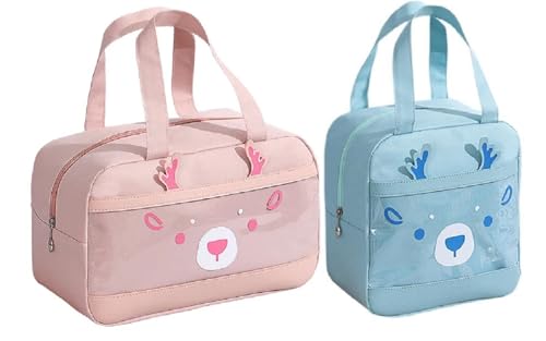 CoolKraft Lunch Bag for School Kids, Girls, Cute Animal Design Bag, Lunch Bag for Office Women Travel Picnic Bag, Insulated Portable Tiffin Bag 29 x 18.5 x 14 cm (Pink+L BlueV) (B0DH2C2DBJ) Amazon Price History, Amazon Price Tracker
