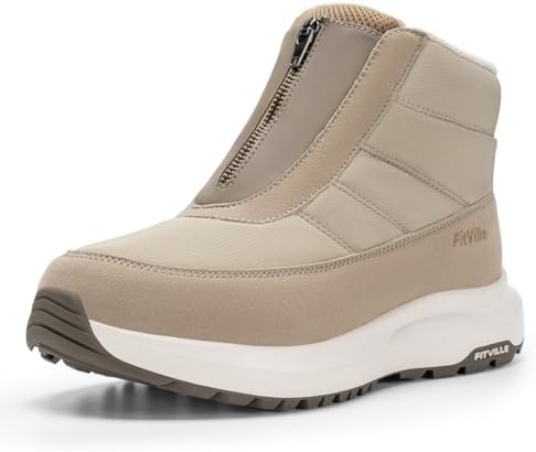 FitVille Women's Extra Wide Winter Boots Zipper Warm Insulated Sn...