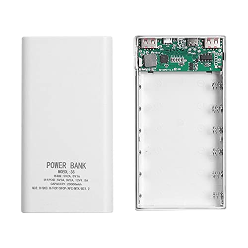 CENMEN 18650 Power Bank Box 5V 2.1A Display LCD 20000mAh Power Board per 6X18650 DIY Powerbank Case ()