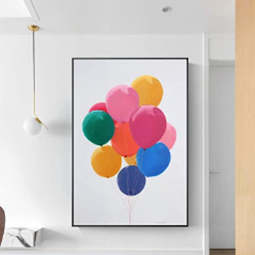 Toile ballons rose moderne nordique affiche abstraite pour chambre enfant 40x60cm sans cadre