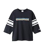[チャンピオン] キッズ 丸首 綿100％ COTTON USA グラフィックロゴプリント フットボールTシャツ ガールズカジュアル CK-C405-055-130
