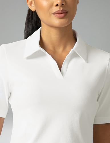 Colorfulkoala Women's Short Sleeve Golf Polo Shirts Collared V Neck Quick Dry Tennis Workout Tops Moisture Wicking4