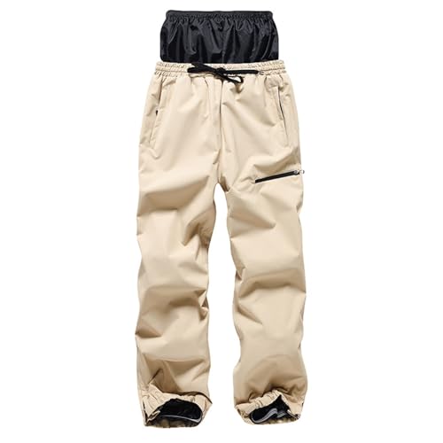 Vhersily Pantalones de snowboard anchos para hombre y mujer, pantalones de nieve de esquí deportivos, aislamiento exterior, impermeable, senderismo, invierno, montañismo, felpa, térmico, cálidos - imagen 5