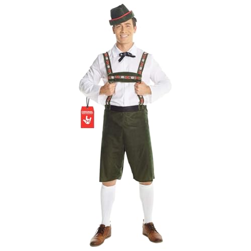 Morph Disfraz Oktoberfest Hombre, Traje Oktoberfest Hombre, Disfraz Tiroles Hombre, Traje Bavaro Hombre, Disfraz Carnaval Hombre Talla XL