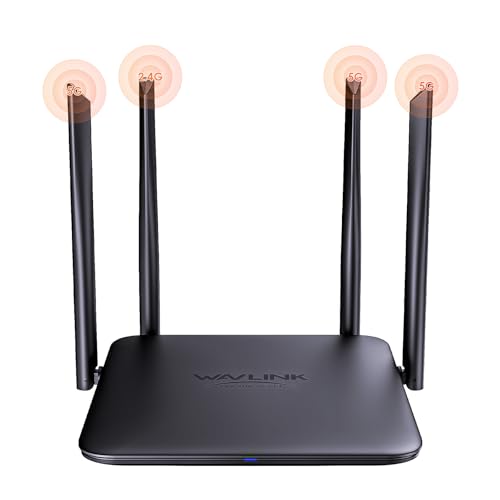 Router WAVLINK BE5100 WiFi 7, Router Gaming Dual Banda, Soporte 2.5G WAN, 4 LAN Gigabit, Mix...