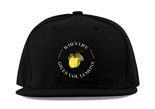 Casquette de baseball coton noir When Life Gets You Lemons unisexe