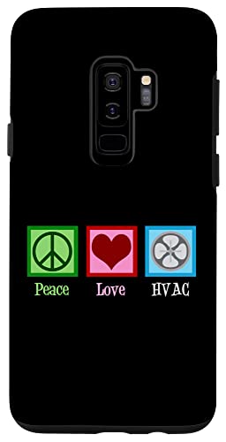 Galaxy S10e Peace Love HVAC Heating Air Conditioning Company Case