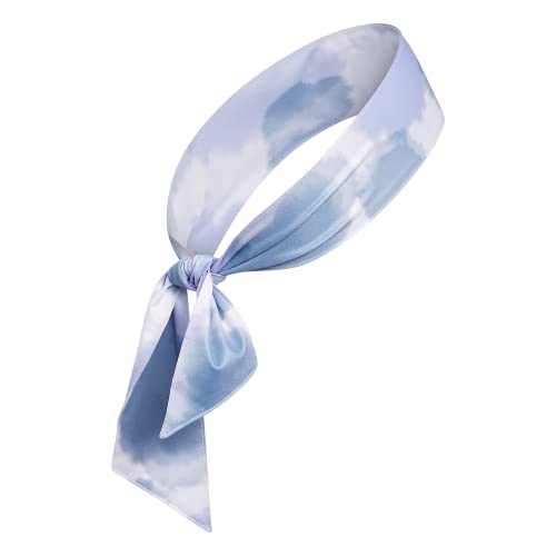 Image of adidas Alphaskin Tie Headband, Ambient Sky /Violet Tone Color Wash, One Size