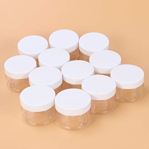 Beaupretty 12 frascos de plástico com tampas para maquiagem, recipientes vazios para cosméticos, loç