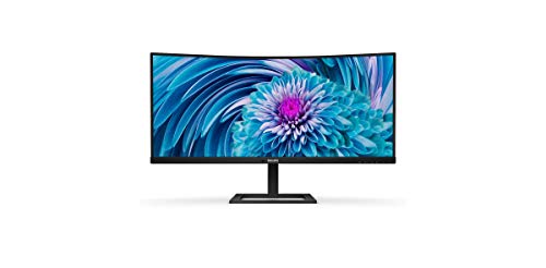 PHILIPS 346E2CUAE, 34 inch WQHD gebogen USB-C docking monitor (3440x1440, 75 Hz, HDMI, DisplayPort, USB-C) zwart - Afbeelding 3