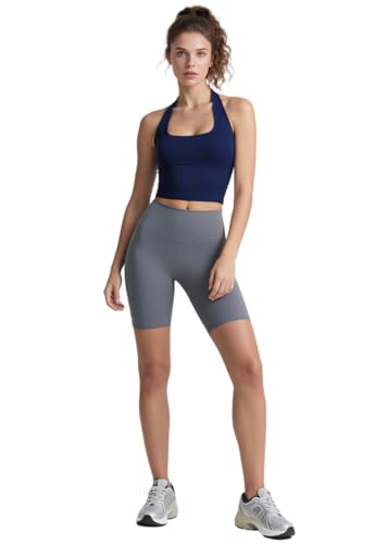 Women Halter Backless Tank Tops Sexy Halter Neck Double Line Cute Y2k Summer Going Out Crop Tops Trendy Camisole Shirts(Navy,X-Small) — view 5