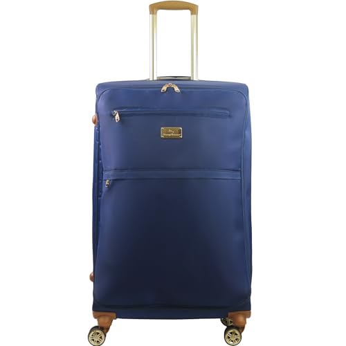 Image of Tommy Bahama 30 Inch Rolling Luggage, Soft Sided Suitcase with Spinner Wheels, Blue