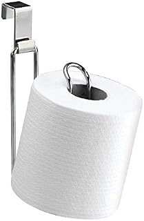 mDesign Metal Over The Tank Toilet Tissue Paper Roll Holder Dispenser and Reserve