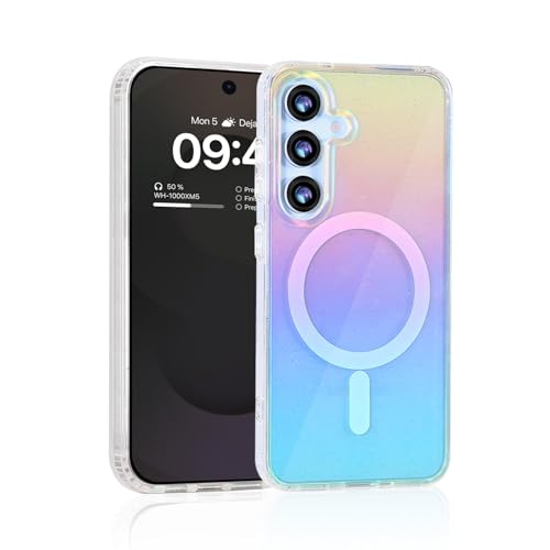 Étui magnétique pour Samsung Galaxy S24 antichoc transparent pour femme