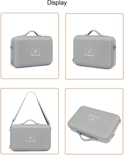 Image of M.G.R.J Portable Carrying Case Cover for DJI Mini 5 Pro Fly More Combo (RC-N3) /(RC2) || Mini 5 Pro RC-N3 / RC 2 Remote Controller & Accessories (Hard|PU Leather|Grey)