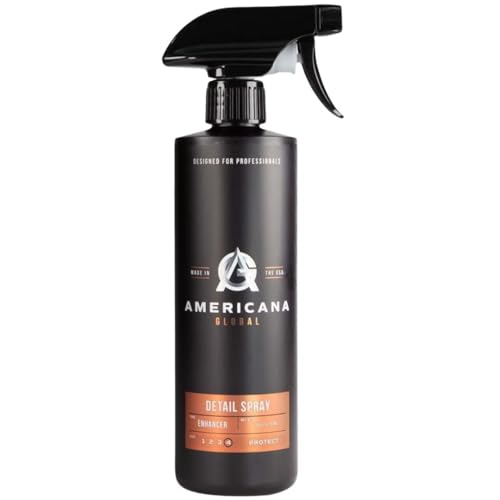 Americana Global Detail Spray (16 fl. oz) - Premium Ready to Use Waterless Car Detail Spray, Made in...