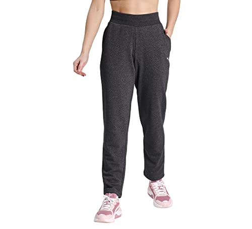 Image of Puma Women Cotton Solid Regular Track Pants for Lounging, Travel, Or Light Activity