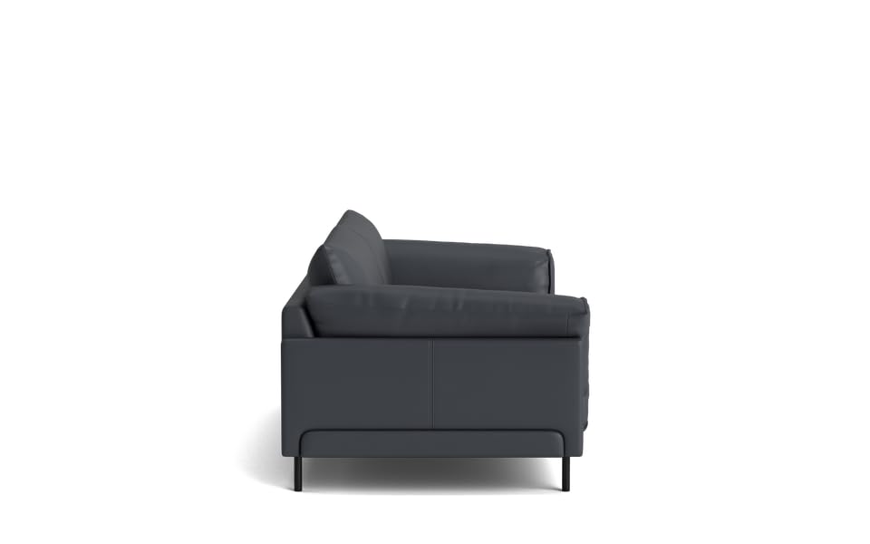 Image of LEGACY OF COMFORT Zola 3 Seater Sofa Three Seater Sofa Leather for Living Room Hotels and Offices (Ocean Blue)